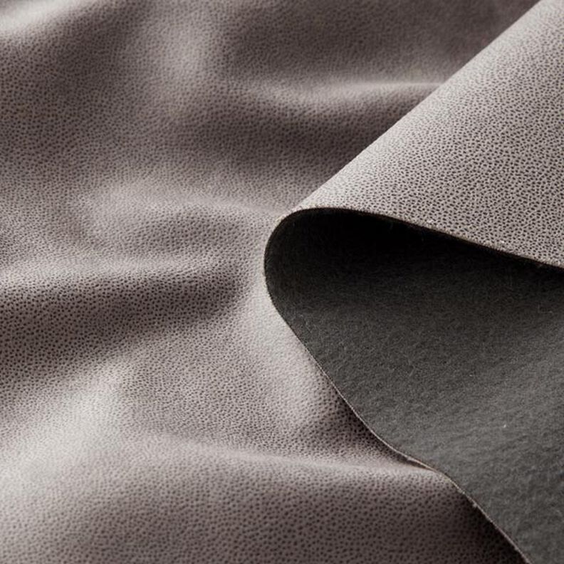 Upholstery Fabric Leather-Look Ultra-Microfibre – dark grey,  image number 3