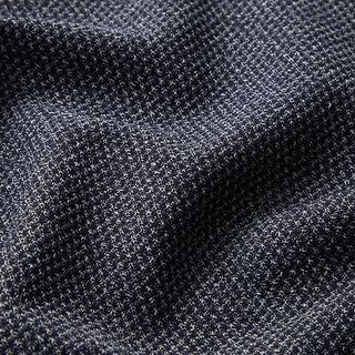 Salt & Pepper Cotton Viscose Blend Jacquard Knit – navy blue, 
