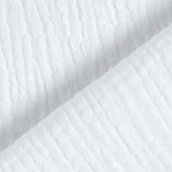 GOTS Triple-Layer Cotton Muslin – white,  image number 5