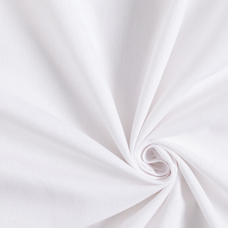 Linen Cotton Blend Plain – white,  image number 1