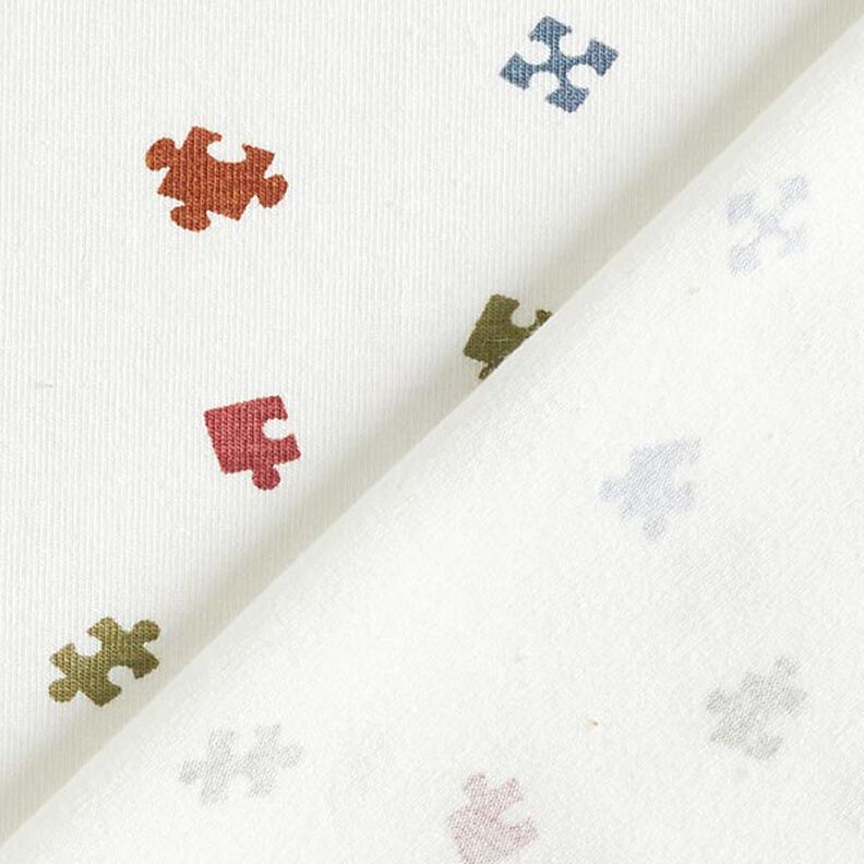 Cotton Jersey puzzle pieces – offwhite,  image number 4