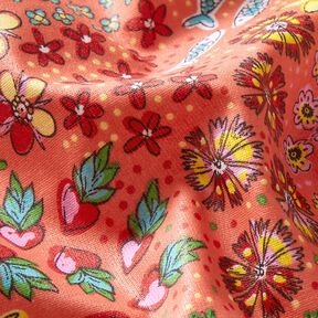 Coated Cotton maritime mix – coral, 