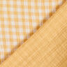 Double Gauze/Muslin Yarn dyed gingham – antique gold/white,  thumbnail number 1