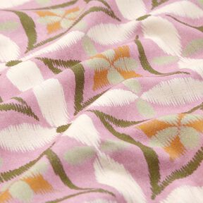 Decor Fabric Canvas Embroidery look large – pastel violet/light beige, 
