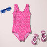 Swimsuit fabric mini polka dots – intense pink/white,  thumbnail number 9