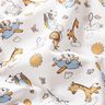 Cotton Poplin Baby animals on clouds – white,  thumbnail number 2