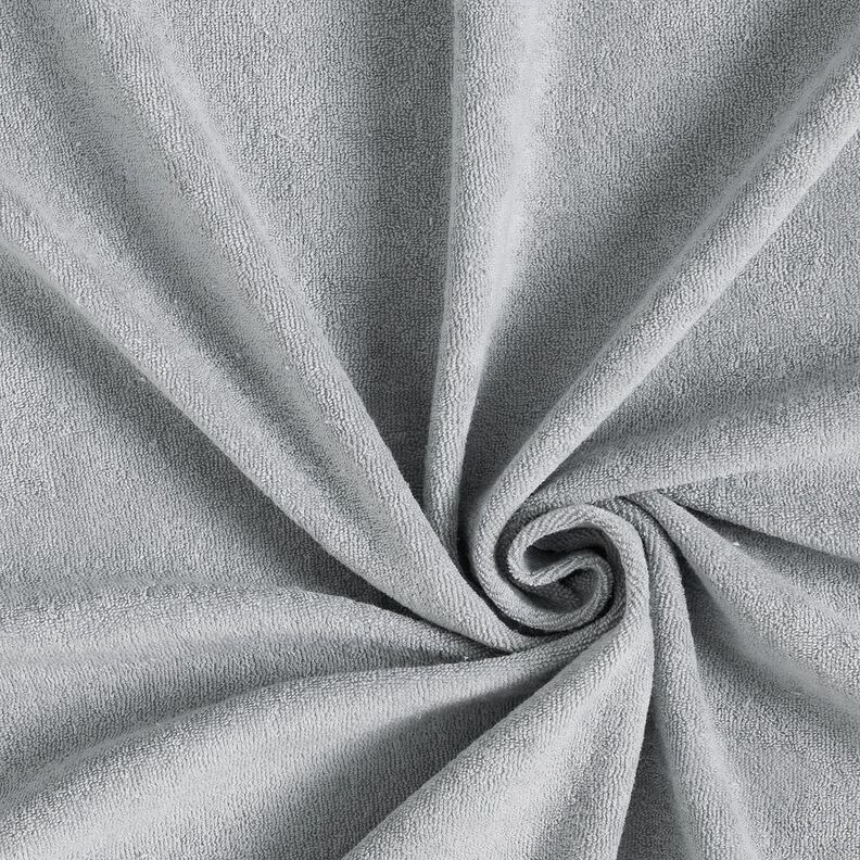 Towelling Fabric Stretch Plain – grey,  image number 1