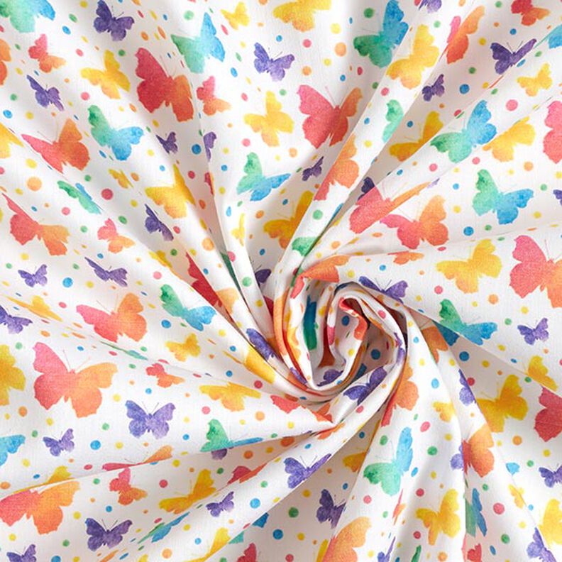 Decor Fabric Cotton Satin Butterflies,  image number 3
