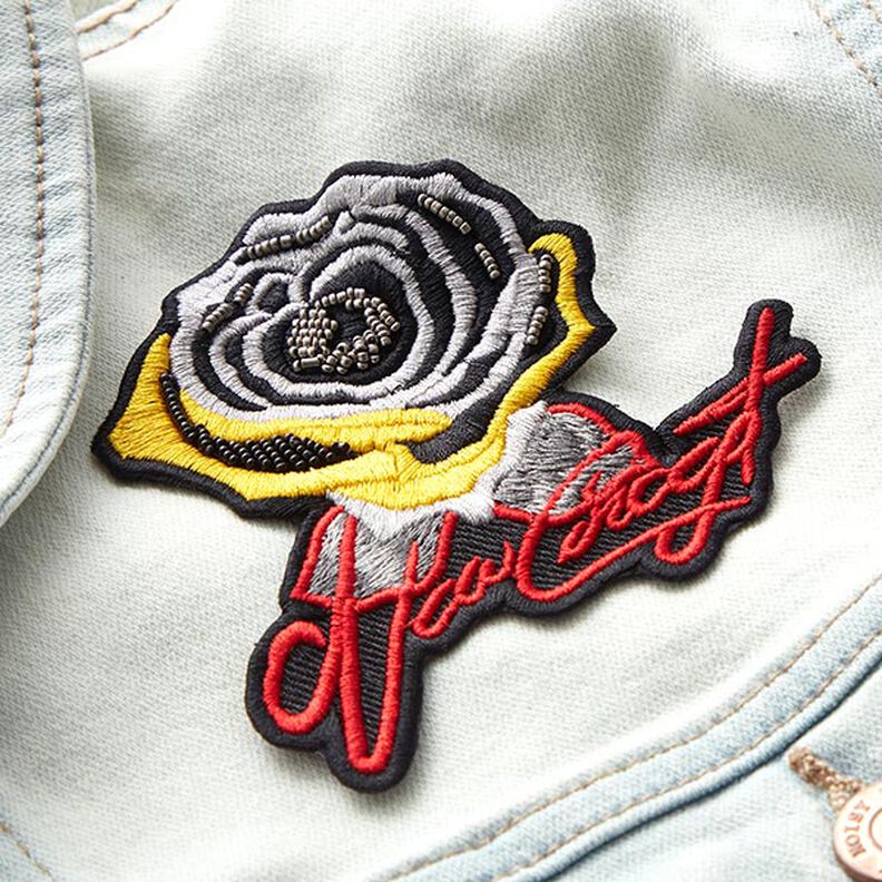XXL Patch Silver Rose – red,  image number 2