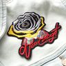 XXL Patch Silver Rose – red,  thumbnail number 2