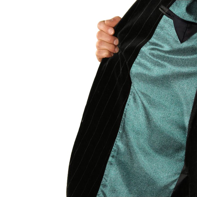 Satin lining plain – blue spruce,  image number 5