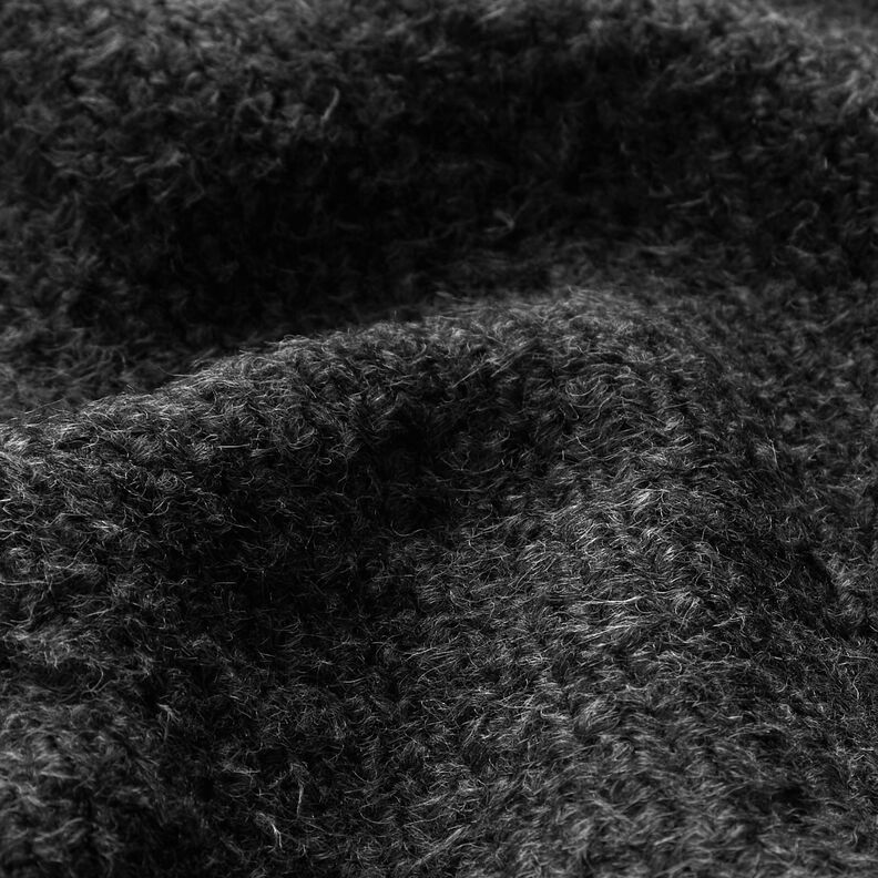Knitted coat fabric melange – anthracite, image number 3