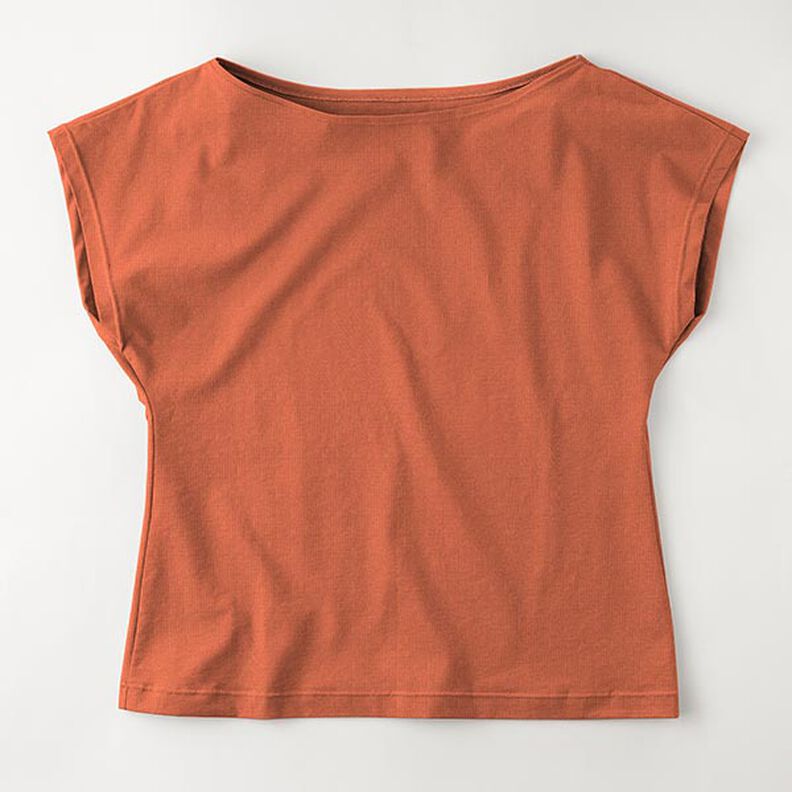 Medium Cotton Jersey Plain – terracotta,  image number 8