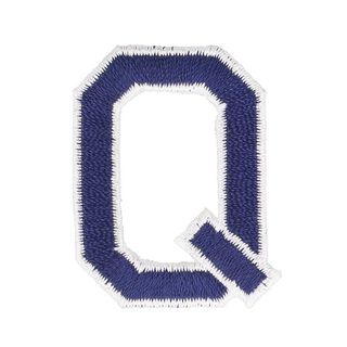 Letter Q appliqué [ Height: 4,6 cm ] – navy blue, 
