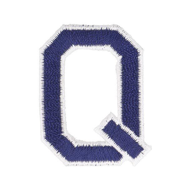 Letter Q appliqué [ Height: 4,6 cm ] – navy blue,  image number 1