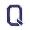 Letter Q appliqué [ Height: 4,6 cm ] – navy blue,  thumbnail number 1