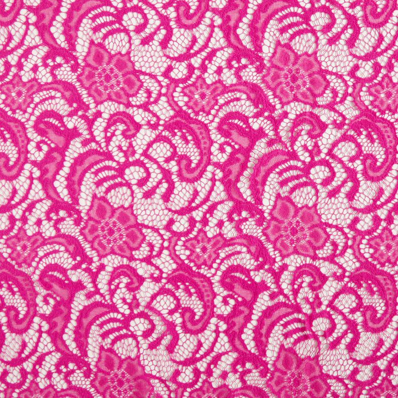 Bouclé lace flowers – intense pink,  image number 1