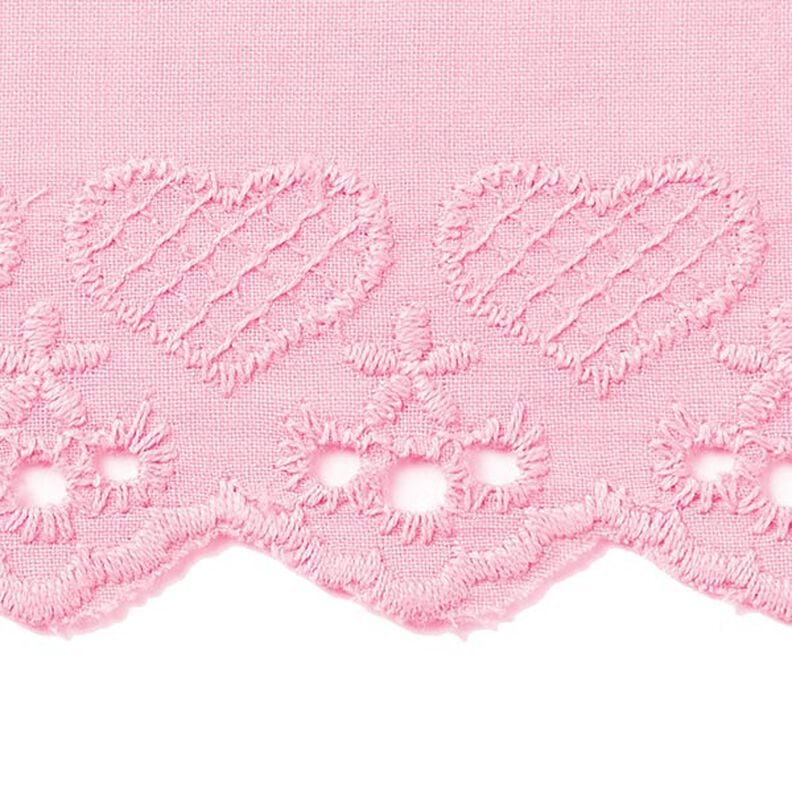 Little Hearts Scalloped Lace [50 mm] - light pink,  image number 2