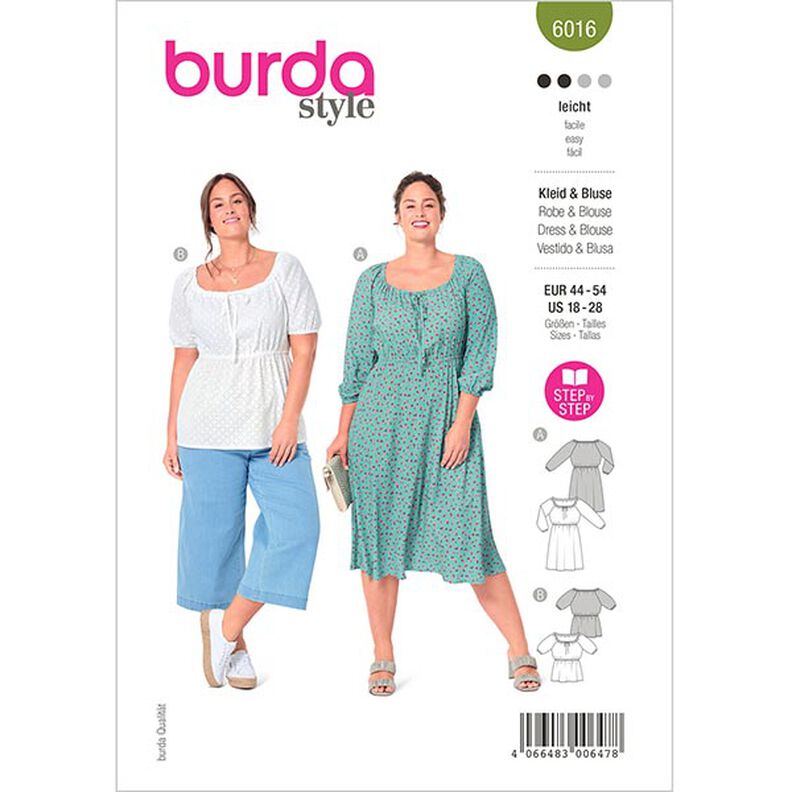 Blouse / Dress,Burda 6016 | 44 - 54,  image number 1