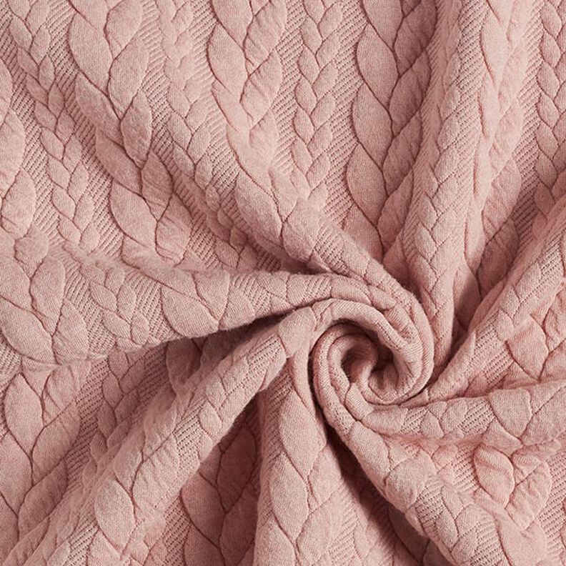 Cabled Cloque Jacquard Jersey – rosé,  image number 3