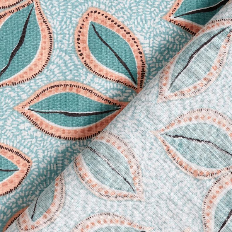 Cotton Cretonne artistic leaves – eucalyptus,  image number 4