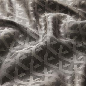 Lining Fabric Jacquard Geometric Shapes – grey, 