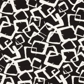Viscose Jersey scattered diamonds – black/ivory, 