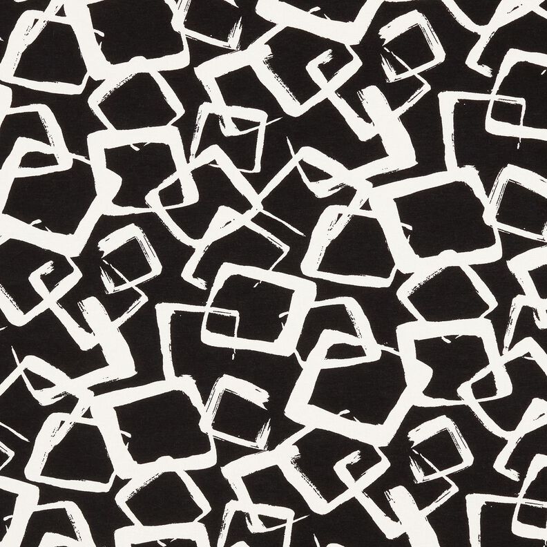 Viscose Jersey scattered diamonds – black/ivory,  image number 1