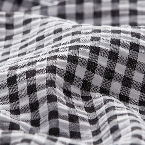 Seersucker Gingham Cotton Blend – black, 