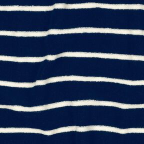 terry cloth jersey Stripes – midnight blue/ivory, 