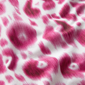 GOTS French terry batik leopard print | TCC x LOOKS by Wolfgang Joop – purple/white, 