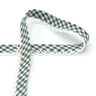 Bias binding Vichy check with crochet border [20 mm] – dark green,  thumbnail number 1