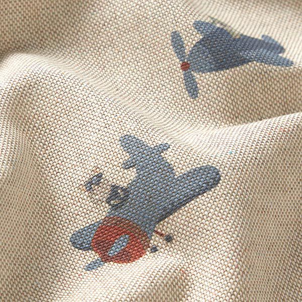 Decor Fabric Half Panama pilots – natural/denim blue,  image number 2