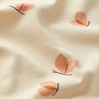 Cotton Jersey delicate butterfly  – cream, 
