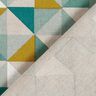 Decor Fabric Half Panama retro diamond pattern – petrol/mustard,  thumbnail number 4