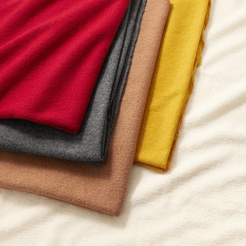 Lightweight viscose and wool blend knitted fabric – mocca,  image number 4