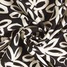 Viscose crepe painted Hawaiian flowers – black/ivory,  thumbnail number 3