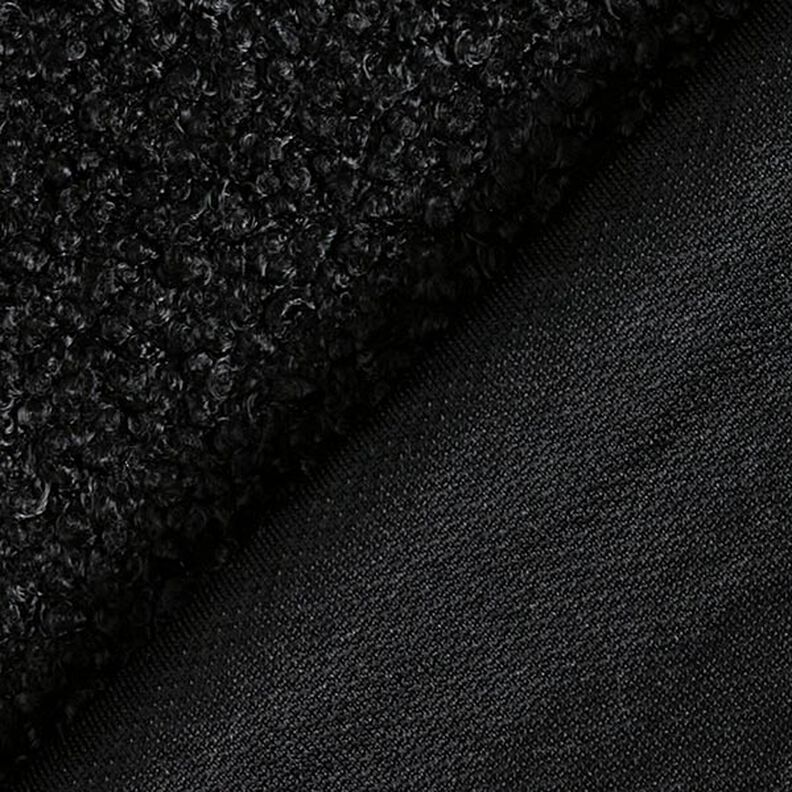 Plain Bouclé Knit – black,  image number 3