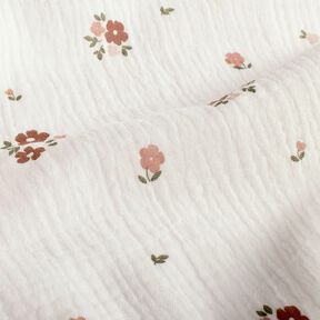 Double Gauze/Muslin Flowers – white, 