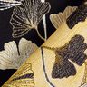 Decor Fabric Jacquard ginkgo leaves – black/gold,  thumbnail number 5
