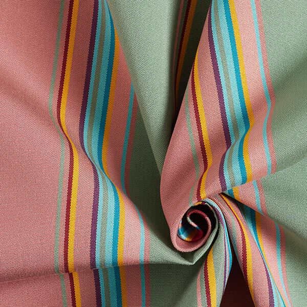 Outdoor Fabric Canvas Colourful Stripes – dark dusky pink,  image number 4