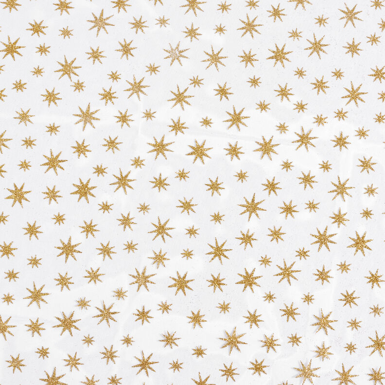Tulle glitter stars – white/gold,  image number 6