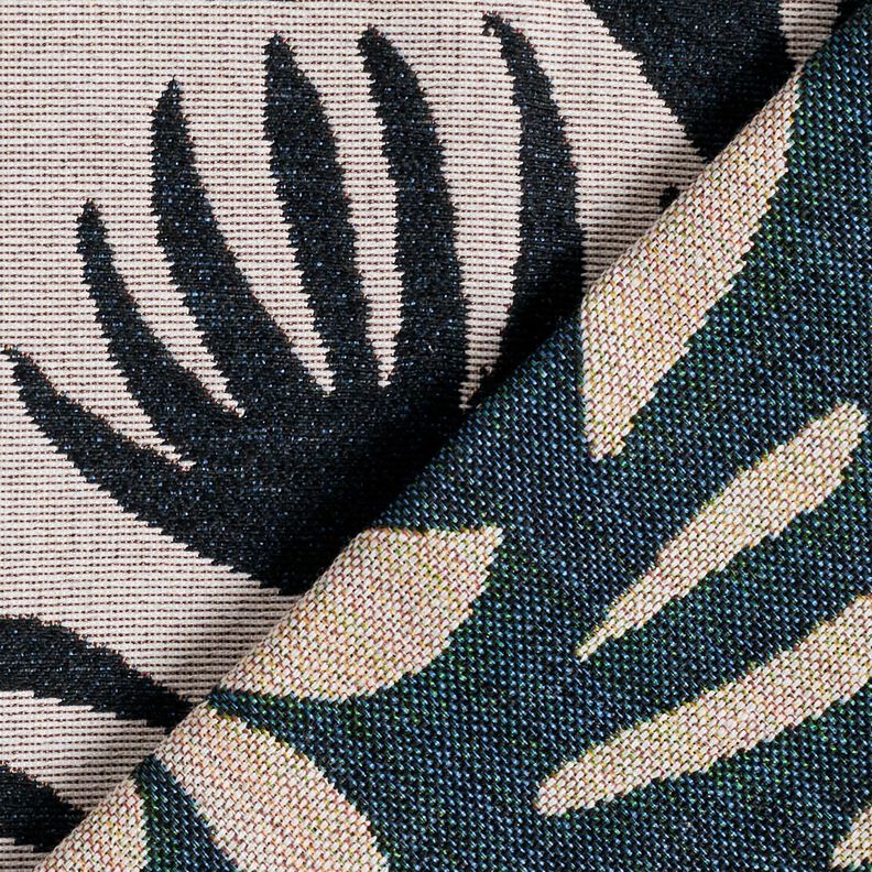 Decor Fabric Tapestry Fabric Abstract Plants – light beige/black,  image number 4