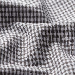 Cotton Poplin Mini check – stone grey/white, 