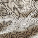 Decorative half Panama fabric Wave pattern – black/natural, 