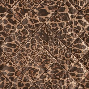 Quilted Fabric Diamonds and Leopard print – mocca/dark brown, 