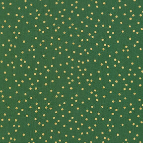 Cotton Poplin Fine Dots – green/gold, 