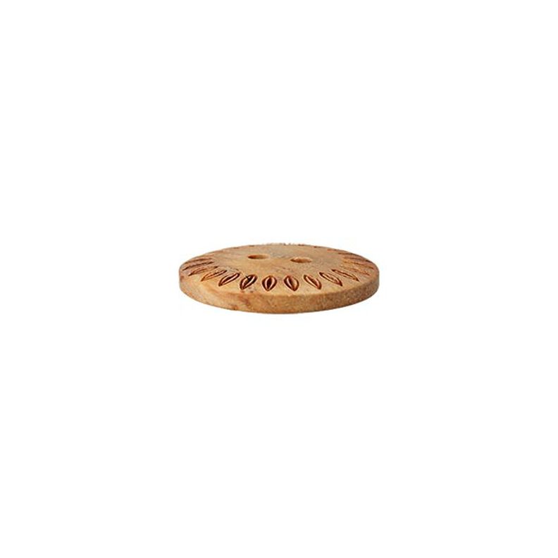 2-Hole Wooden Button – beige,  image number 2