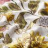 Decorative Panama fabric floral print – misty grey,  thumbnail number 2
