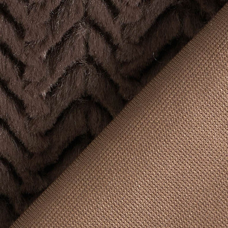 Herringbone Faux Fur – medium brown,  image number 4